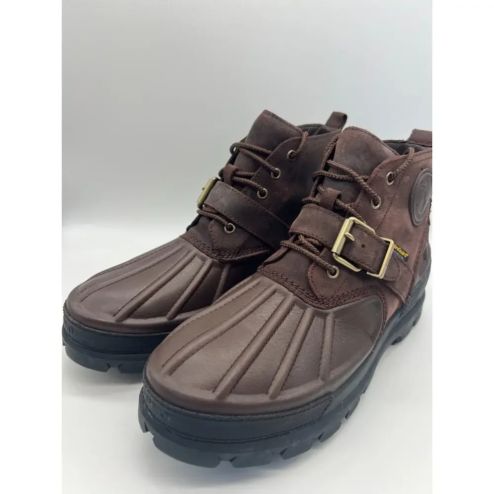 Polo Ralph Lauren Oslo Dark Brown Low Boots HydroGuard Men's 11D NEW